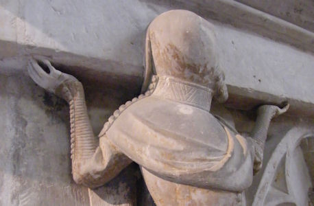 Germany Arnstadt Liebfrauenkirche Gunter XXV 1368 and wife Elisabeth of Honstein 1381 servant 7